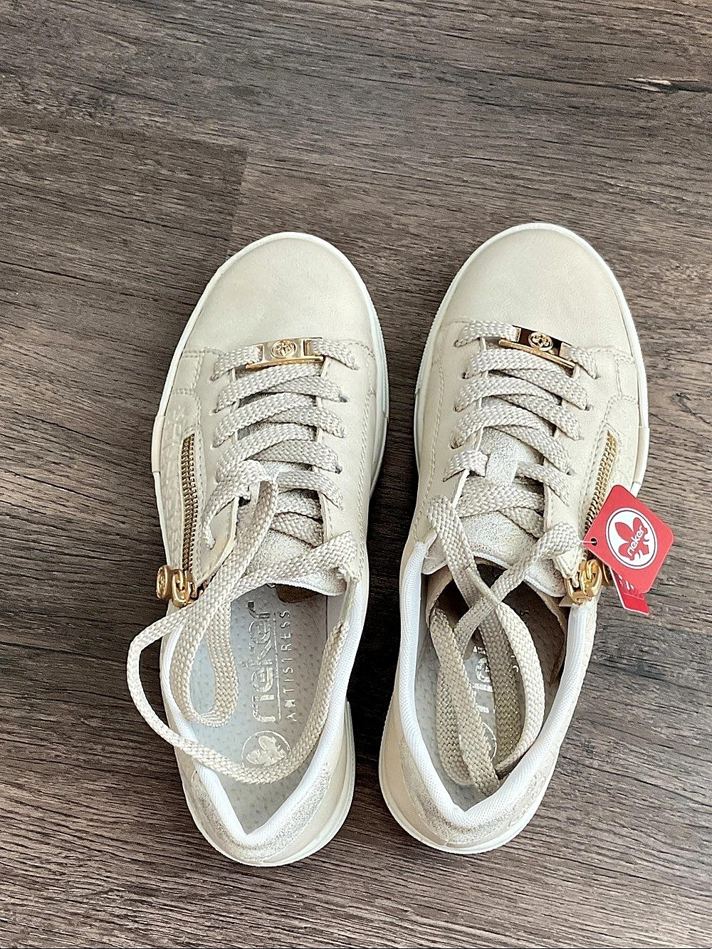 Rieker L5903-62 Platform Sneaker Sneakers in Cream